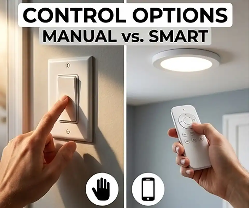 Control Options Wall Switch vs. Remote vs. Smart