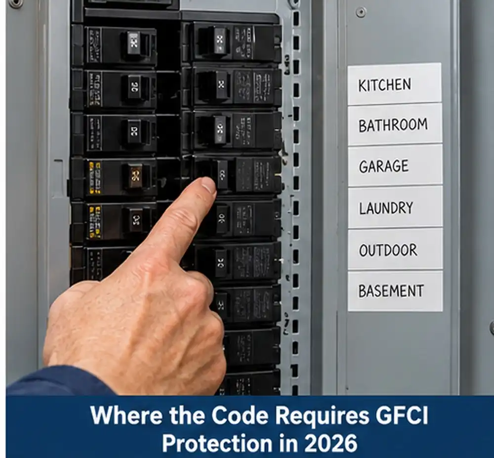 Where the Code Requires GFCI Protection in 2026